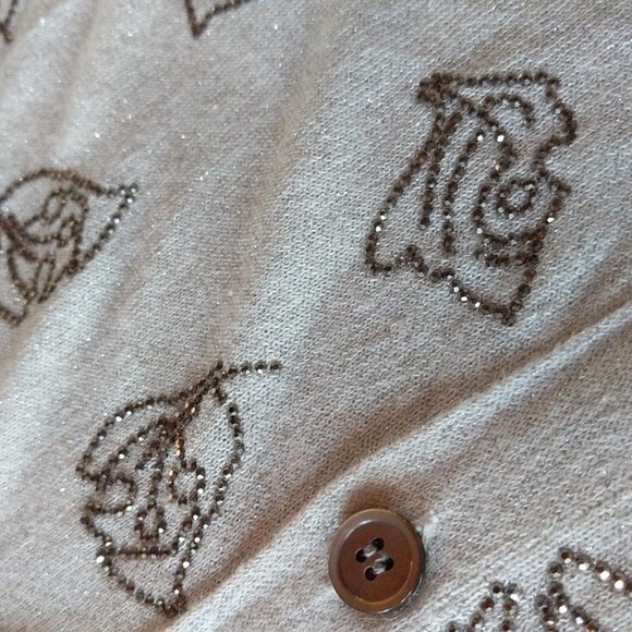 NWOT Zadig & Voltaire Luxury Linen Cardigan Rhinestone Embellishment - Picture 4 of 10